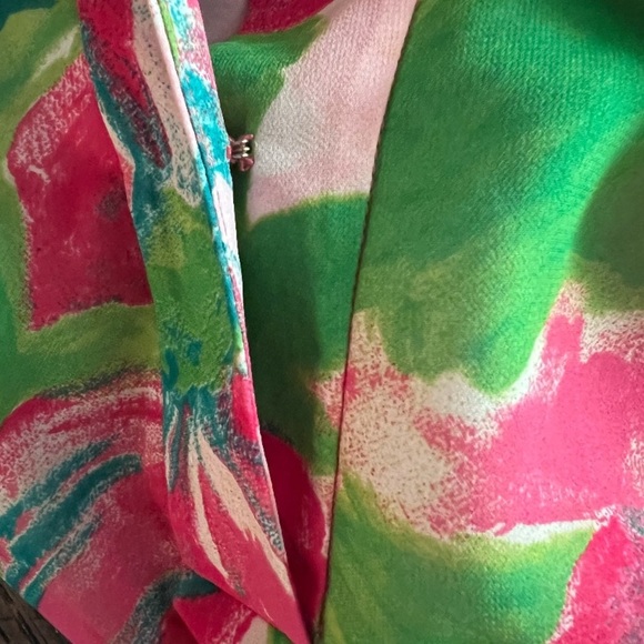 Lilly Pulitzer pink floral tunic top size 4 - Picture 9 of 11